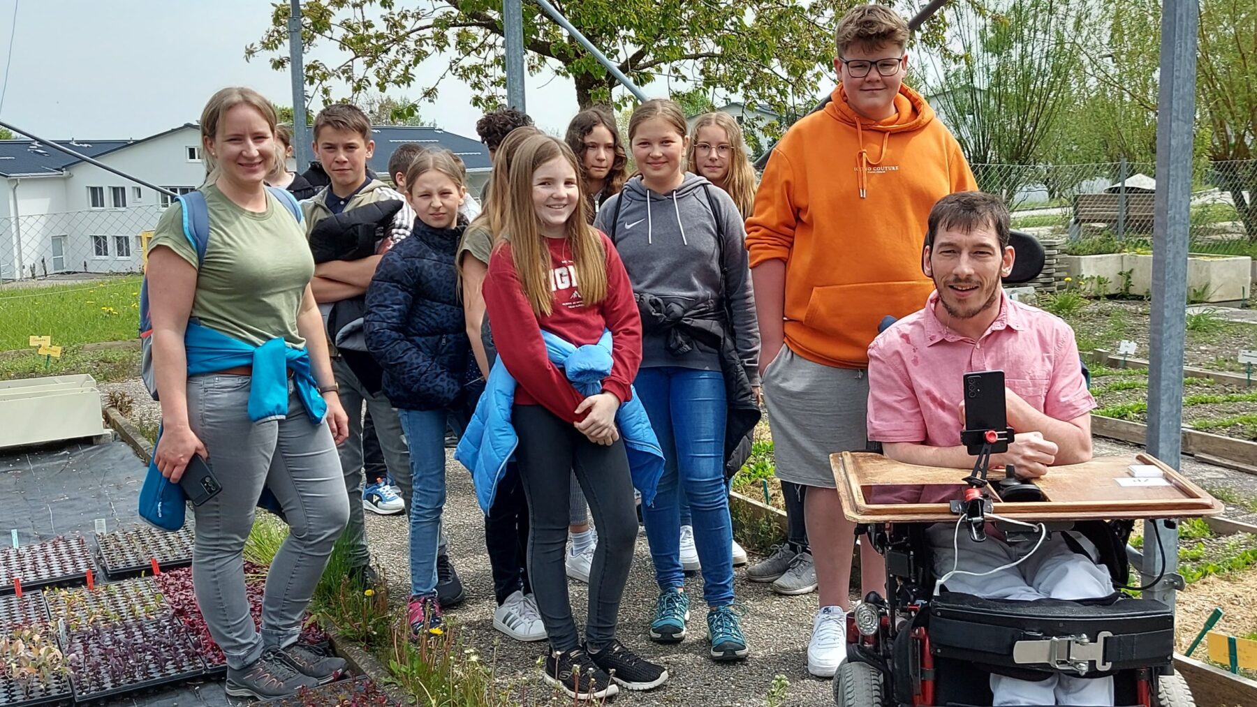 SchülerInnen der NMS Wolfsegg zu Besuch in der Gärtnerei