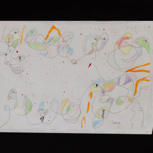 "Der papageienartige Federfreund kehrt dem wirren Szenario guten Gemüts den Rücken zu"