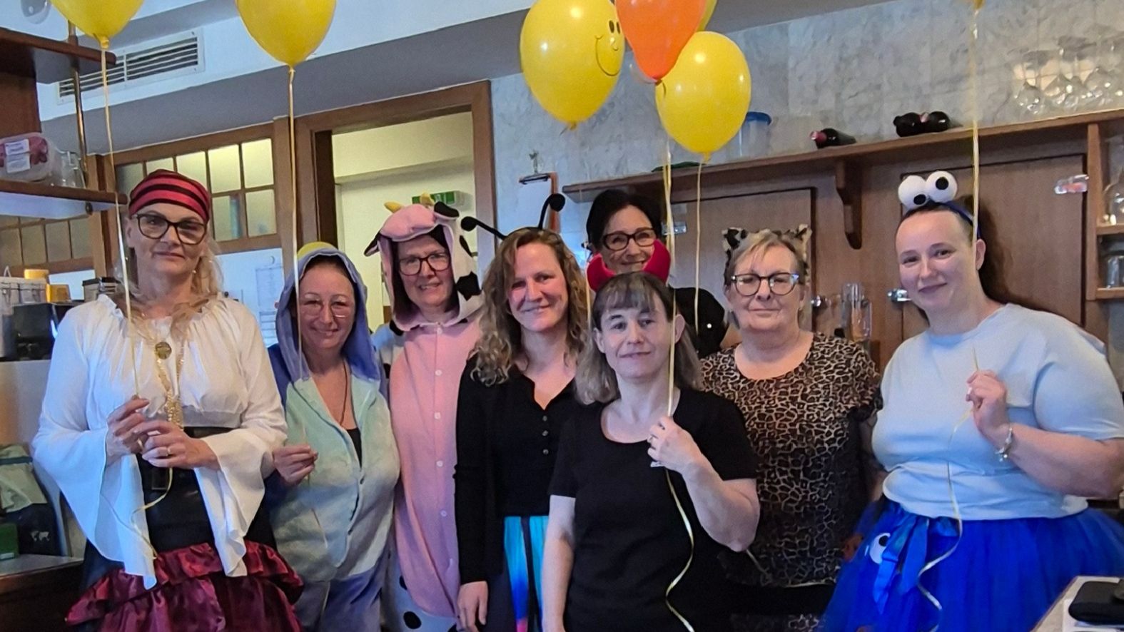 Team des Café Hausruckwald beim Faschingsgschnas