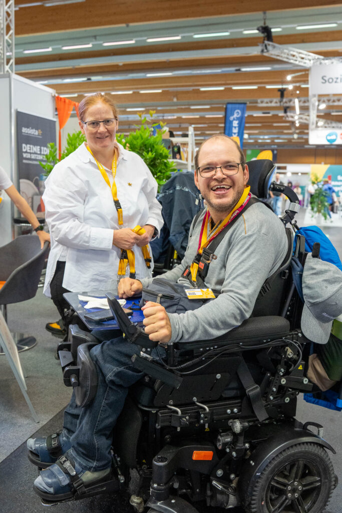 Mitarbeiter auf der Messe