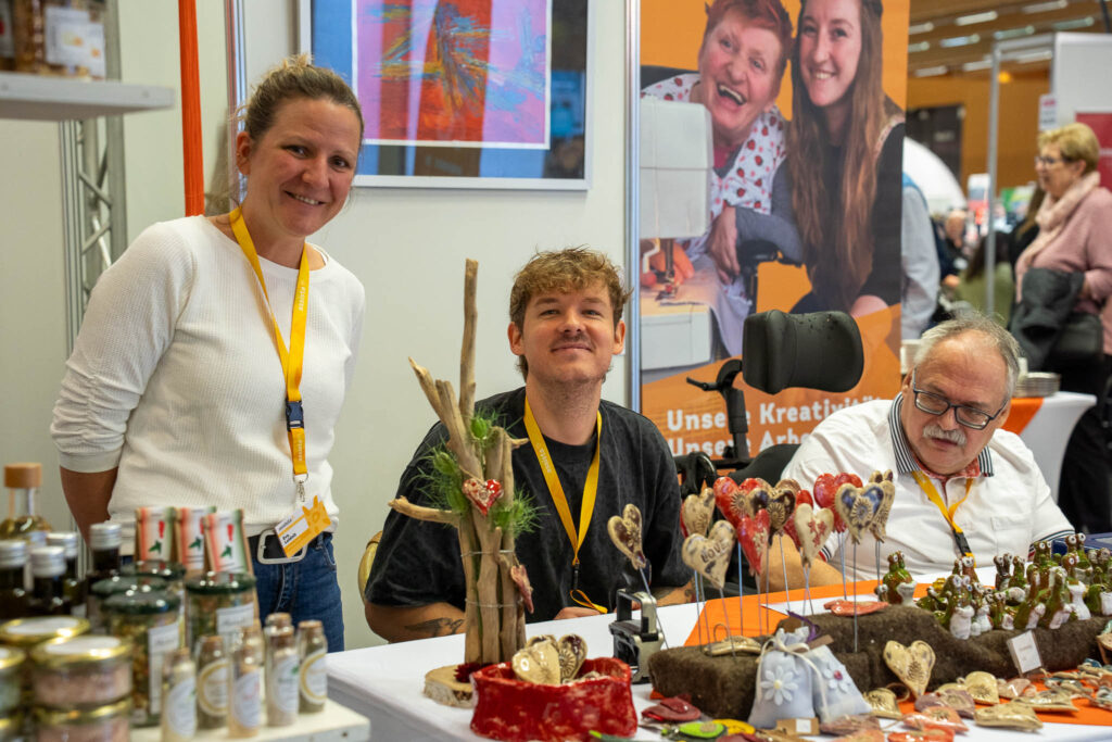 Mitarbeiter Shop auf der Messe