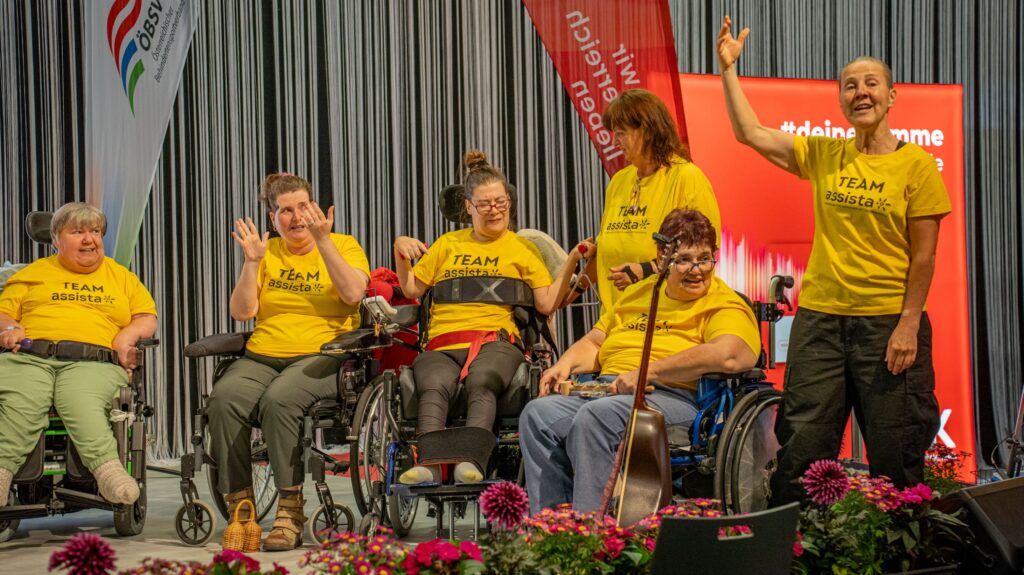 Singgruppen auf der Bühne